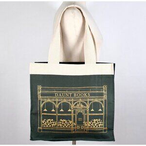 New Daunt Books London canvas tote bag green gold